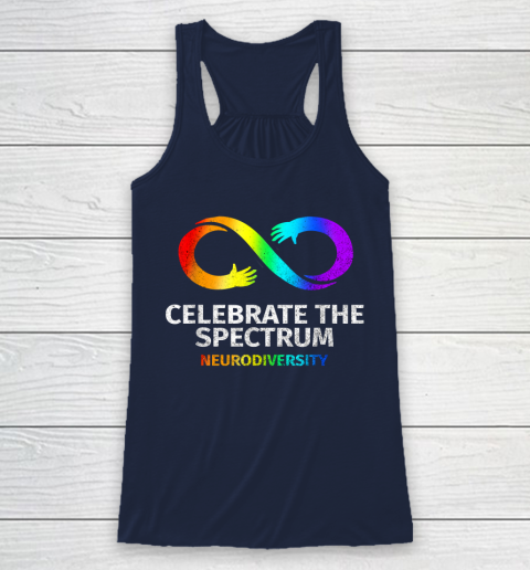 Neurodiversity Celebrate Spectrum Infinity Autism Awareness Racerback Tank 8