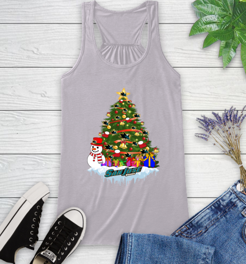 San Jose Sharks Merry Christmas NHL Hockey Sports Racerback Tank 5