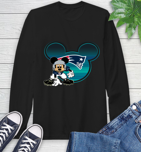 NFL New England Patriots Mickey Mouse Disney Football T Shirt Long Sleeve T-Shirt 2