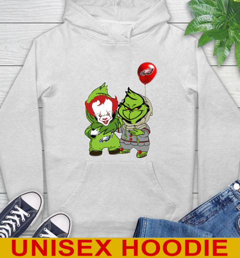 Philadelphia Eagles Baby Pennywise Grinch Christmas NFL Football Hoodie