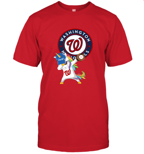 Hip Hop Dabbing Unicorn Flippin Love Washington Nationals Unisex Jersey Tee