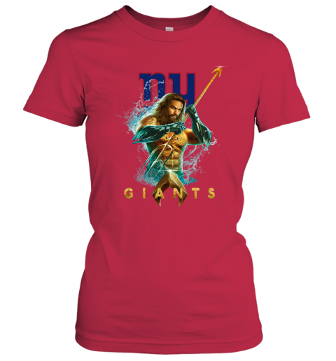 NFL New York Giants Aquaman DC Football Sports OsoGyZm8Mtz ladies t shirt 20 95 151514 front red