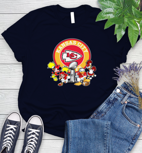 Kansas City Chiefs super bowl 2019 2020 mickey mouse minnie mouse donald duck daisy duck football shirt 91