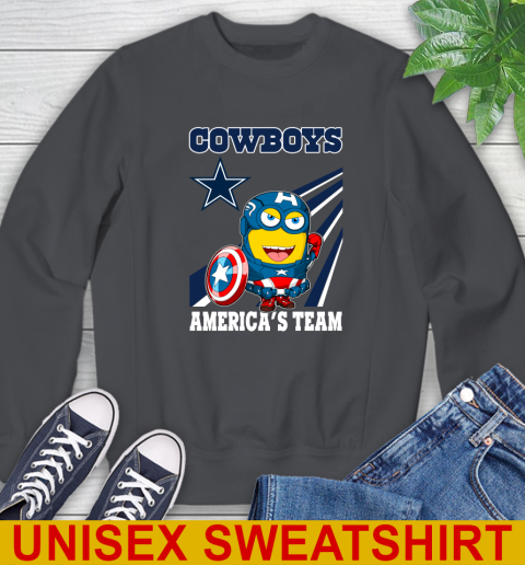 NFL Football Dallas Cowboys Captain America Marvel Avengers Minion Shirt Sweatshirt 7