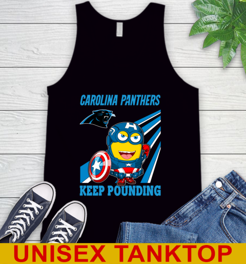 NFL Football Carolina Panthers Captain America Marvel Avengers Minion Shirt Tank Top