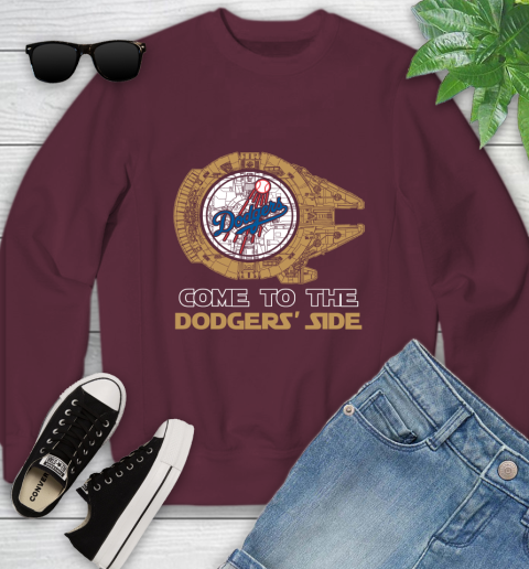 MLB Come To The Los Angeles Dodgers Side Star Wars Baseball Sports Youth Sweatshirt 5 MLB Come To The Los Angeles Dodgers Side Star Wars Baseball Sports Youth Sweatshirt - Image 5