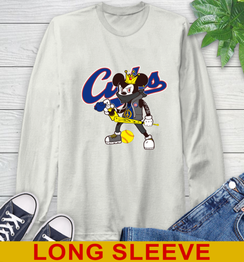 Chicago Cubs MLB Baseball Mickey Peace Sign Sports Long Sleeve T-Shirt 12