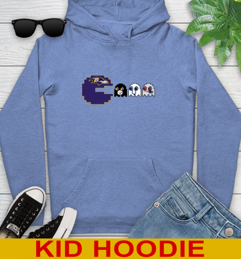 Baltimore Ravens NFL Football Pac Man Champion Youth Hoodie