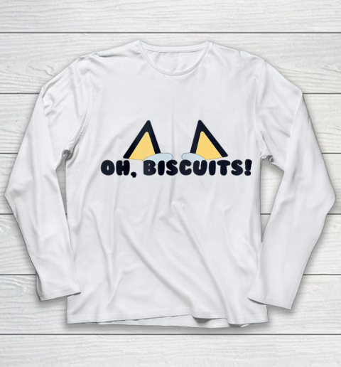 Bluey Oh Biscuits Mum Dad Cartoon Mother s Father s Day Youth Long Sleeve