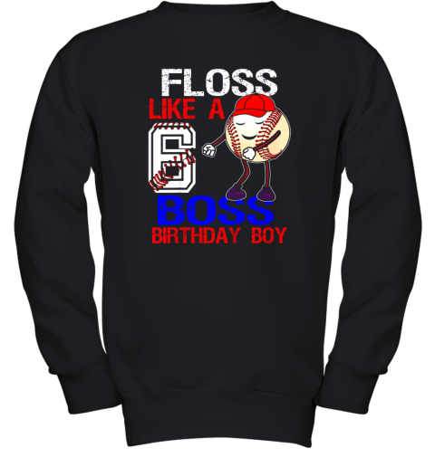Kids 6 Year Old Birthday Baseball Shirt 6th Boy Gift Youth Sweatshirt