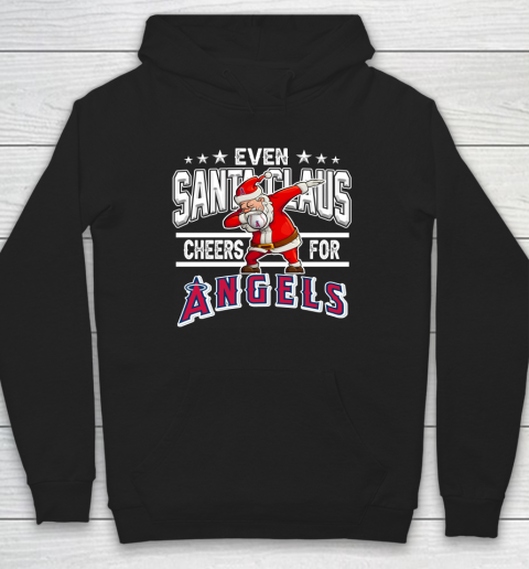 Los Angeles Angels Even Santa Claus Cheers For Christmas MLB Hoodie