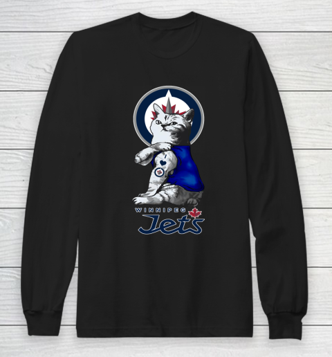 NHL My Cat Loves Winnipeg Jets Hockey Long Sleeve T-Shirt