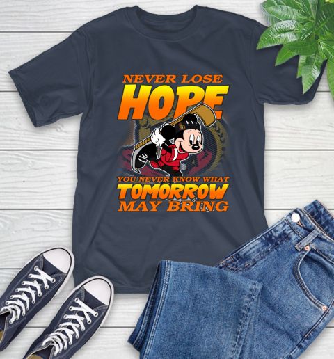 Ottawa Senators NHL Hockey ootball Mickey Disney Never Lose Hope T-Shirt 3