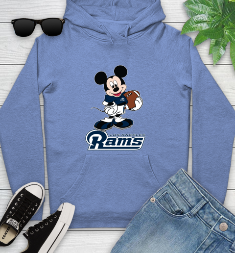 NFL Football Los Angeles Rams Cheerful Mickey Mouse Shirt Youth Hoodie 11