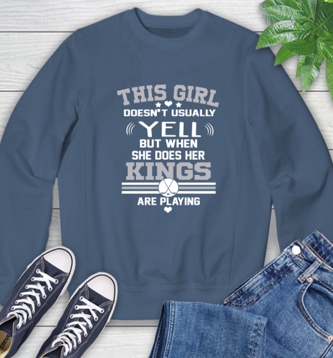 Los Angeles Kings NHL Hockey I Yell When My Team Is Playing Sweatshirt 8