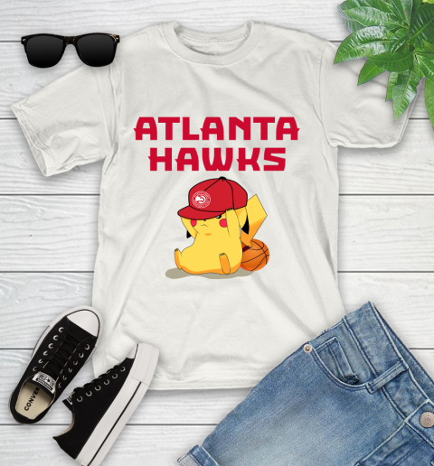 NBA Pikachu Basketball Sports Atlanta Hawks Youth T-Shirt