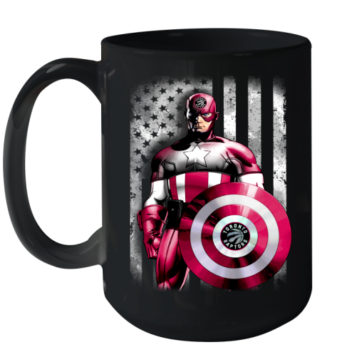 Toronto Raptors NBA Basketball Captain America Marvel Avengers American Flag Shirt Ceramic Mug 15oz