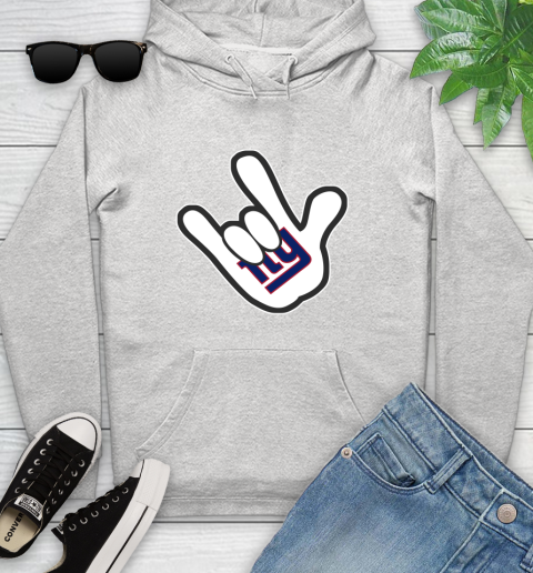 New York Giants NFL Football Mickey Rock Hand Disney Youth Hoodie