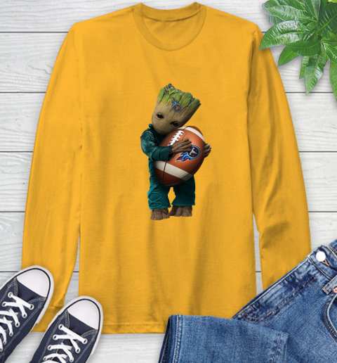 NFL Groot Guardians Of The Galaxy Football Sports Tennessee Titans Long Sleeve T-Shirt 3