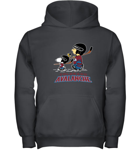Let's Play Colorado Avalanche Ice Hockey Snoopy NHL Youth Hoodie