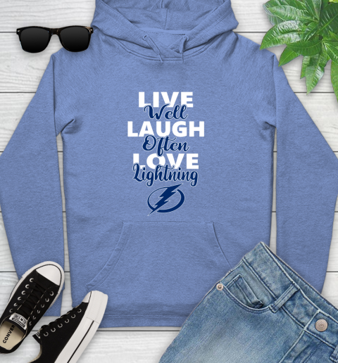 NHL Hockey Tampa Bay Lightning Live Well Laugh Often Love Shirt Youth Hoodie 11