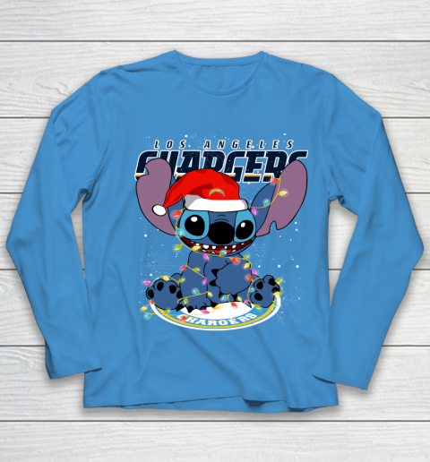 Los Angeles Chargers NFL Football noel stitch Christmas Youth Long Sleeve 4
