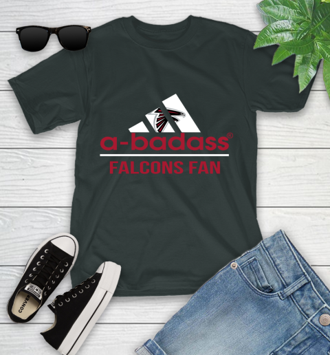 NFL A Badass Atlanta Falcons Fan Adidas Football Sports Youth T-Shirt 6