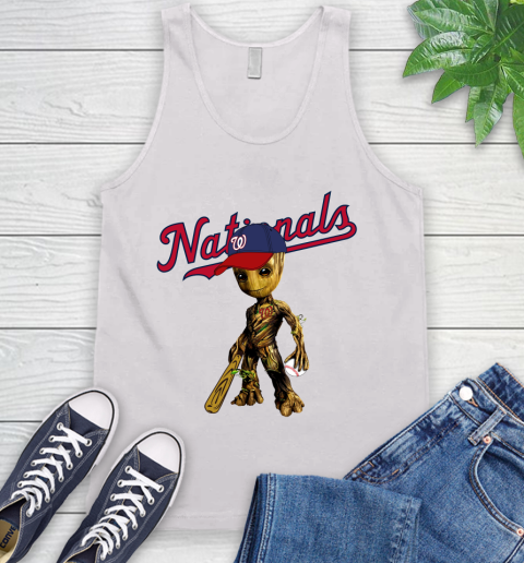 MLB Washington Nationals Groot Guardians Of The Galaxy Baseball Tank Top