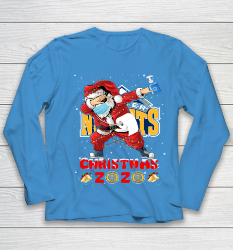 Denver Nuggets Funny Santa Claus Dabbing Christmas 2020 NBA Youth Long Sleeve 5