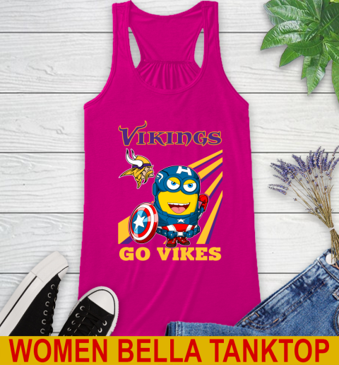NFL Football Minnesota Vikings Captain America Marvel Avengers Minion Shirt Racerback Tank 6