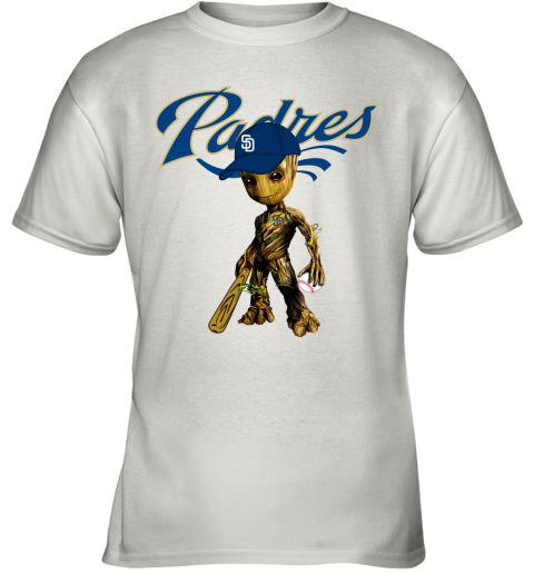 MLB Groot Guardians Of The Galaxy Baseball Sports San Diego Padres Youth T- Shirt