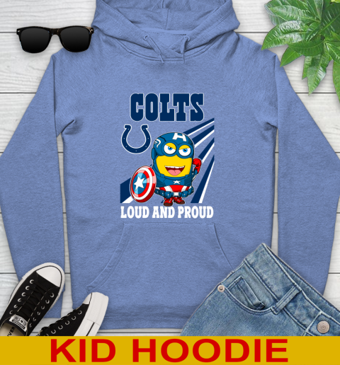 NFL Football Indianapolis Colts Captain America Marvel Avengers Minion Shirt Youth Hoodie 12