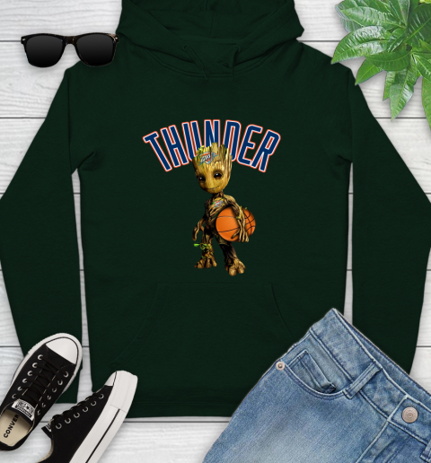 Oklahoma City Thunder NBA Basketball Groot Marvel Guardians Of The Galaxy Youth Hoodie 13
