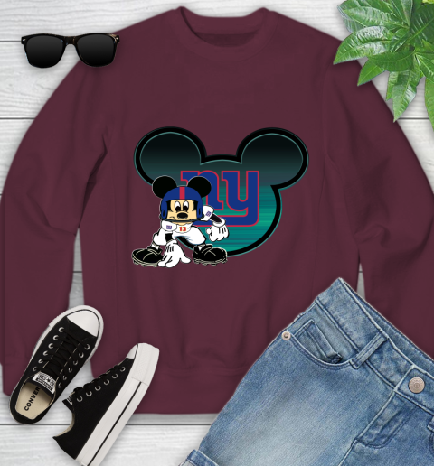 NFL New York Giants Mickey Mouse Disney Football T Shirt Youth Sweatshirt 5