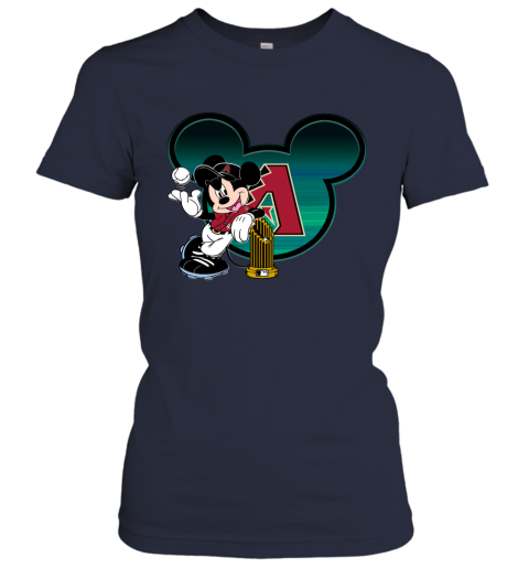 MLB Arizona Diamondbacks The Commissioner's Trophy Mickey Mouse Disney Baseball T Shirt GkttymU0l1x ladies t shirt 20 95 151514 front navy