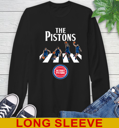 NBA Basketball Detroit Pistons The Beatles Rock Band Shirt Long Sleeve T-Shirt