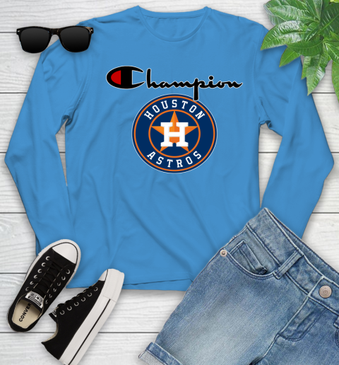 MLB Baseball Houston Astros Champion Shirt Youth Long Sleeve 5