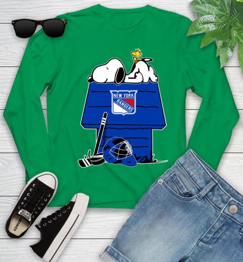 New York Rangers NHL Hockey Snoopy Woodstock The Peanuts Movie Youth Long Sleeve 6