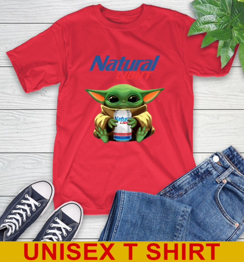 Star Wars Baby Yoda Hugs Natural Light Beer Shirt 10