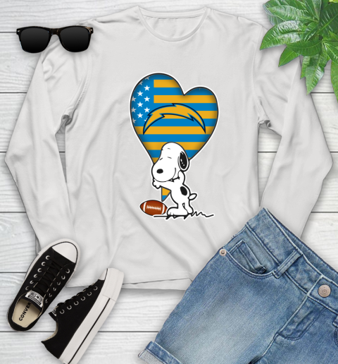 San Diego Chargers NFL Football The Peanuts Movie Adorable Snoopy Youth Long Sleeve