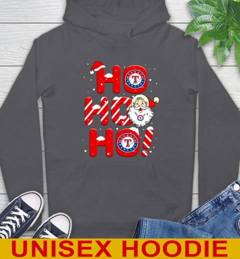 Texas Rangers MLB Baseball Ho Ho Ho Santa Claus Merry Christmas Shirt Hoodie 7