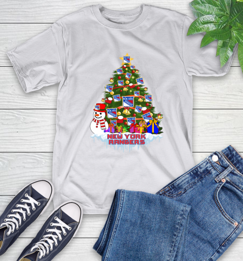 New York Rangers Merry Christmas NHL Hockey Sports T-Shirt 12