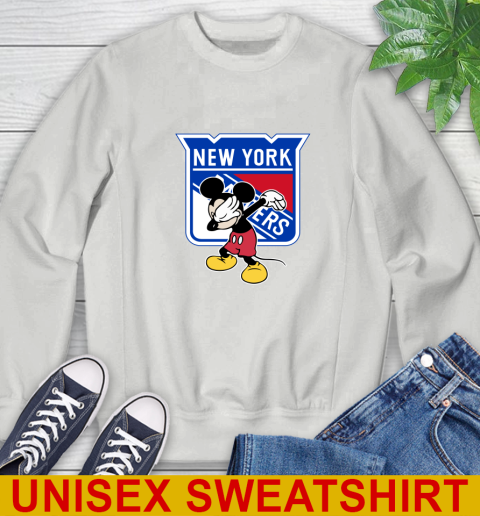 New York Rangers NHL Hockey Dabbing Mickey Disney Sports Sweatshirt 5