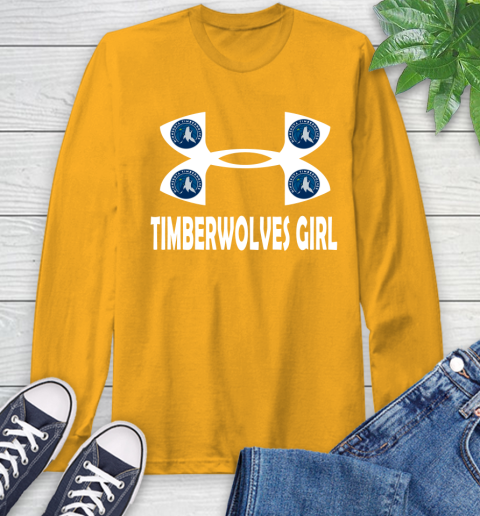NBA Minnesota Timberwolves Girl Under Armour Basketball Sports Long Sleeve T-Shirt 2
