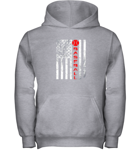 1sgd usa red whitevintage american flag baseball gift youth hoodie 43 front sport grey