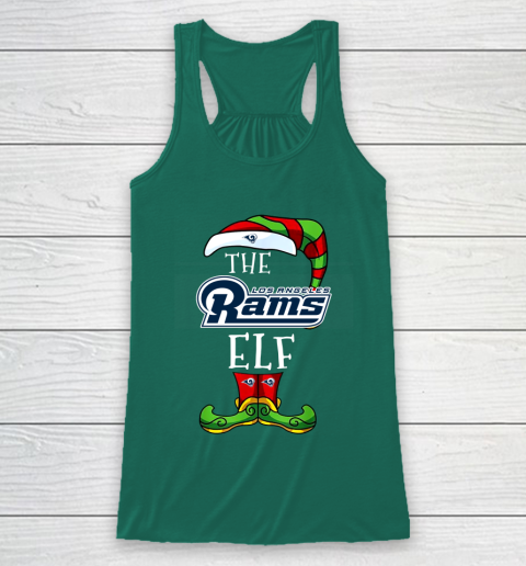 Los Angeles Rams Christmas ELF Funny NFL Racerback Tank 5