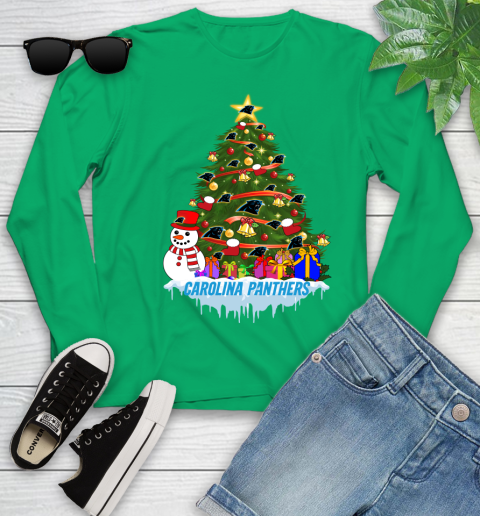 Carolina Panthers Merry Christmas NFL Football Sports Youth Long Sleeve 6