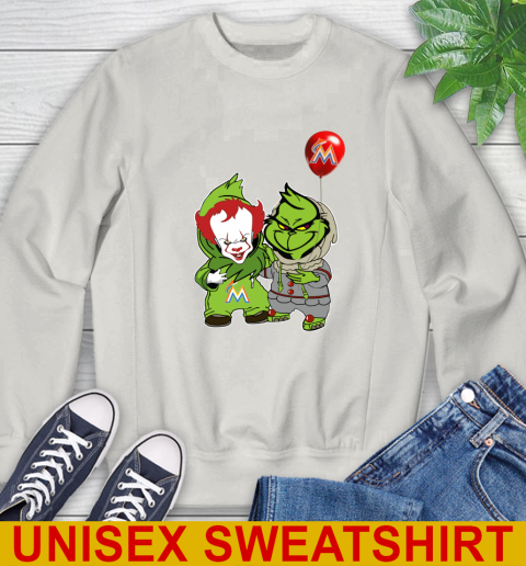 Baby Pennywise Grinch Christmas MLB Baseball Miami Marlins Sweatshirt 12