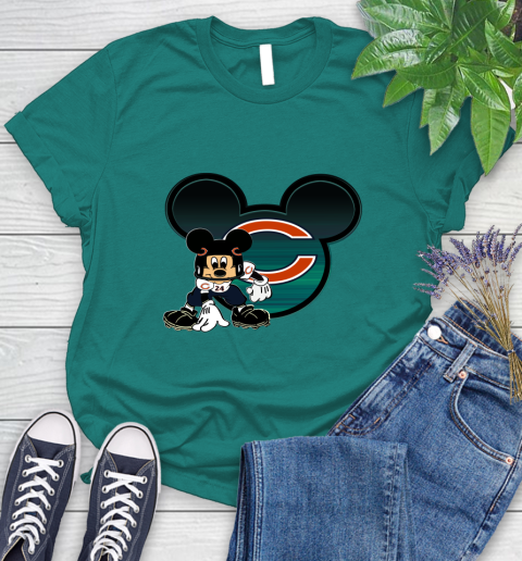 NFL Chicago Bears Mickey Mouse Disney Football T Shirt Women's T-Shirt 12