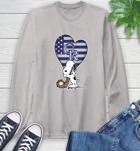 Colorado Rockies MLB Baseball The Peanuts Movie Adorable Snoopy Long Sleeve T-Shirt 13 Colorado Rockies MLB Baseball The Peanuts Movie Adorable Snoopy Long Sleeve T-Shirt - Image 13